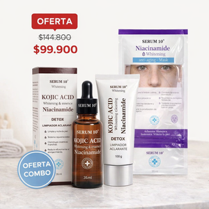 Kit Serum 10 Acido Kojico + Jabón Aclarante + 1 Mask Niacinamida